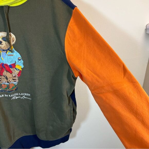 Polo Ralph Lauren Men’s Expedition Voyager Adventure Bear Color Block Hoodie M - Picture 7 of 14
